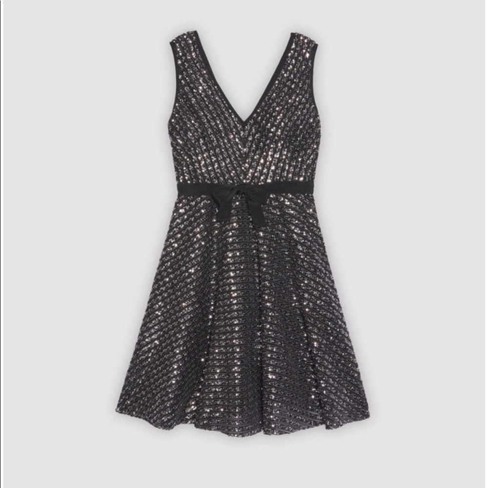 Sandro sequin fit and flare dress.